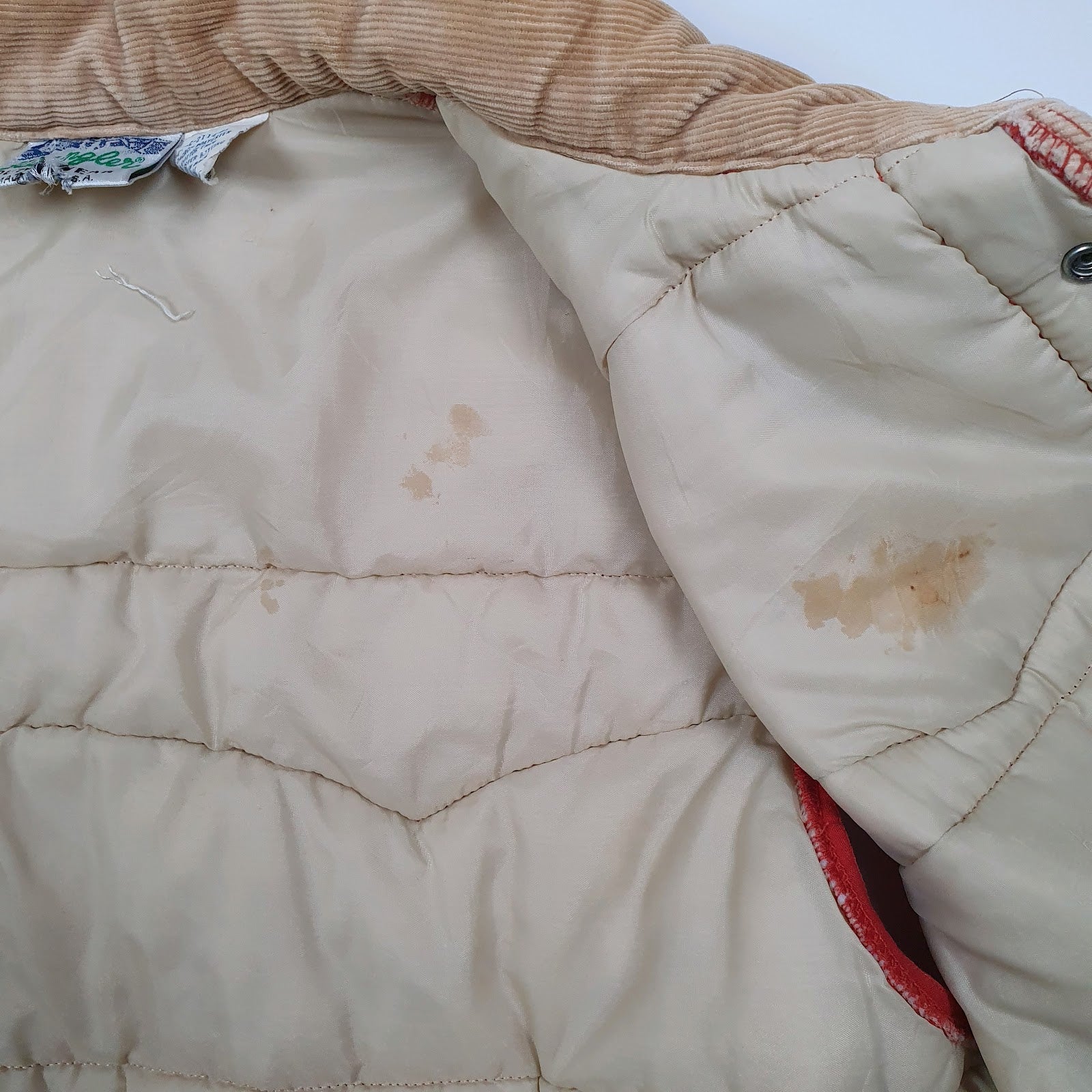 Mens Red Wrangler Vintage 1980s Made In USA Padded  Coat