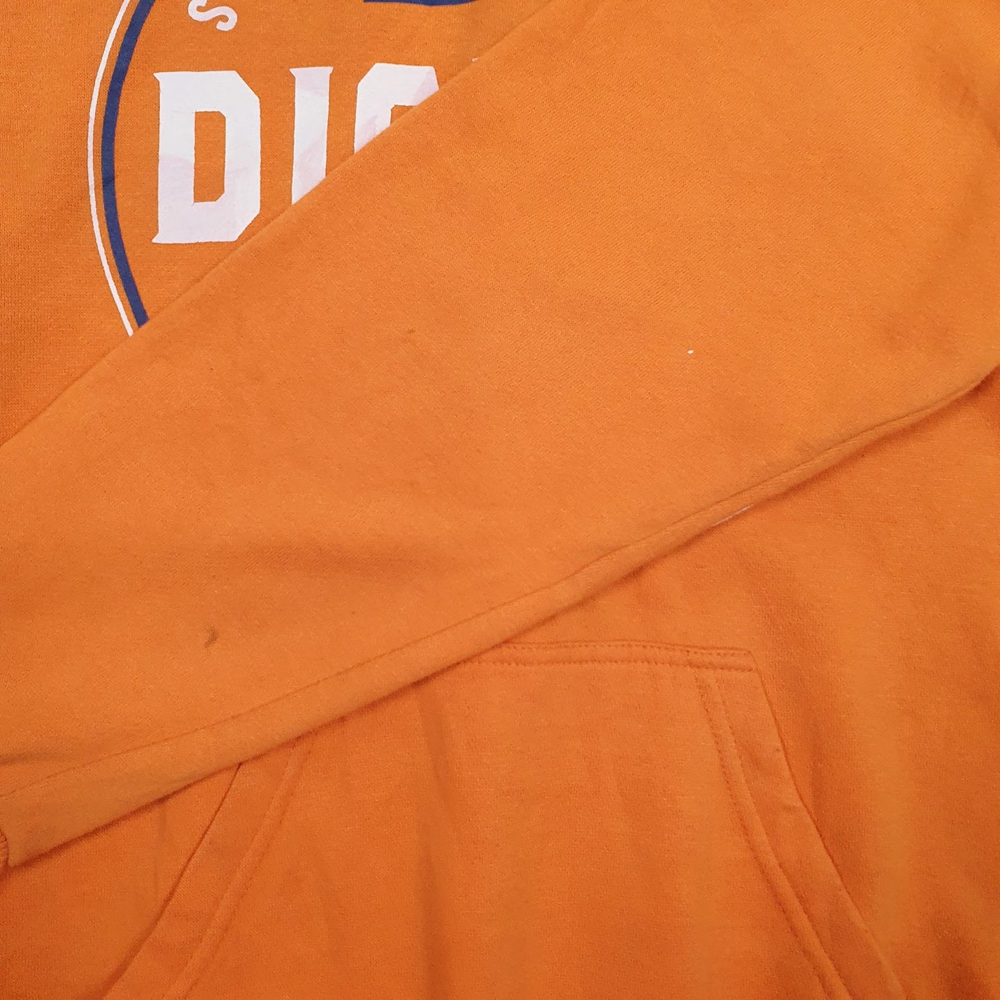 Womens Orange Dickies Spellout Hoodie Jumper