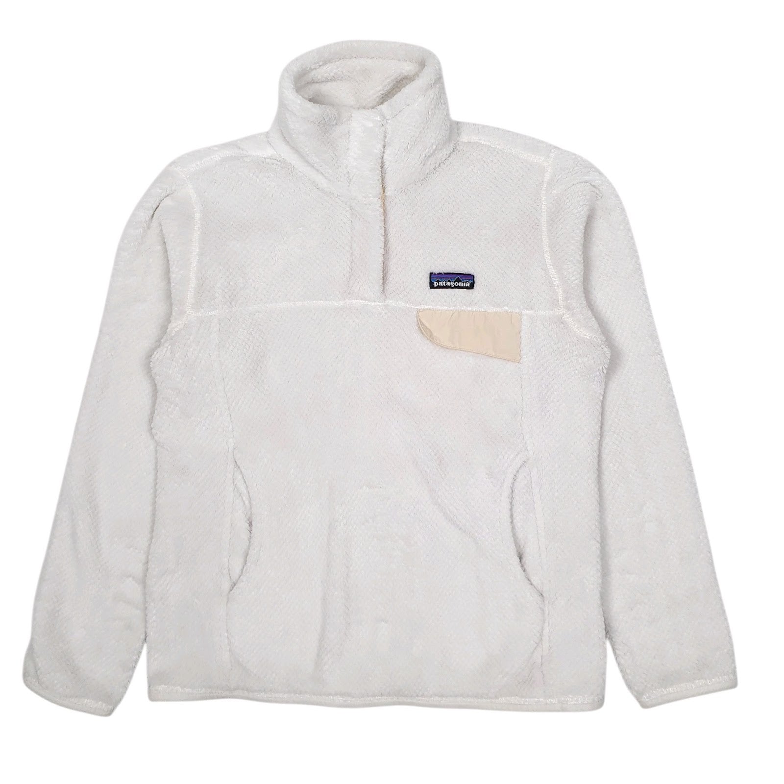 Womens White Patagonia Re Tool Snap T Quarter Zip Jumper