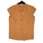 Womens Orange Outdoor Casual Khaki  Short Sleeve Shirt