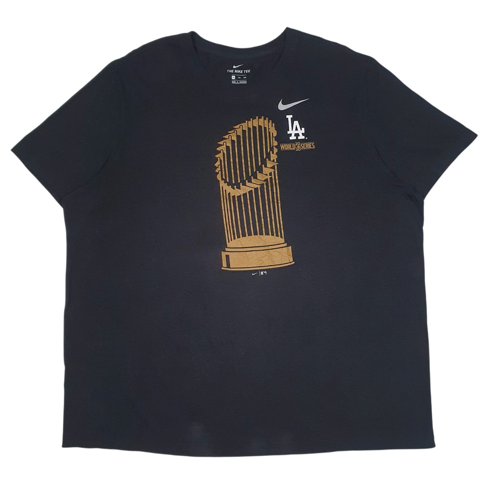Mens Black Nike MLB Los Angeles Dodgers World Series 2020 Short Sleeve T Shirt
