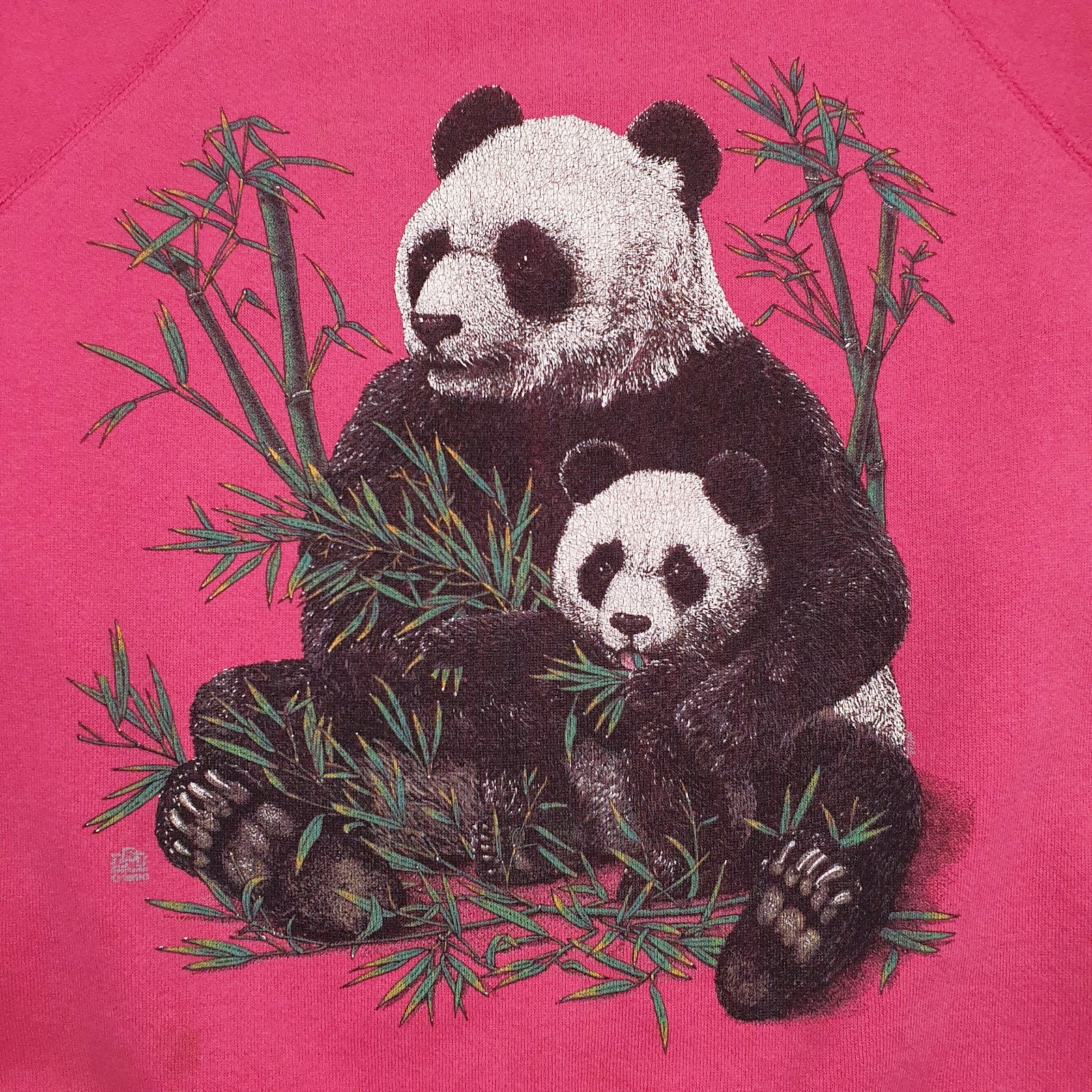 Womens Pink Tultex Graphic Vintage 90s Made In USA Crewneck Jumper