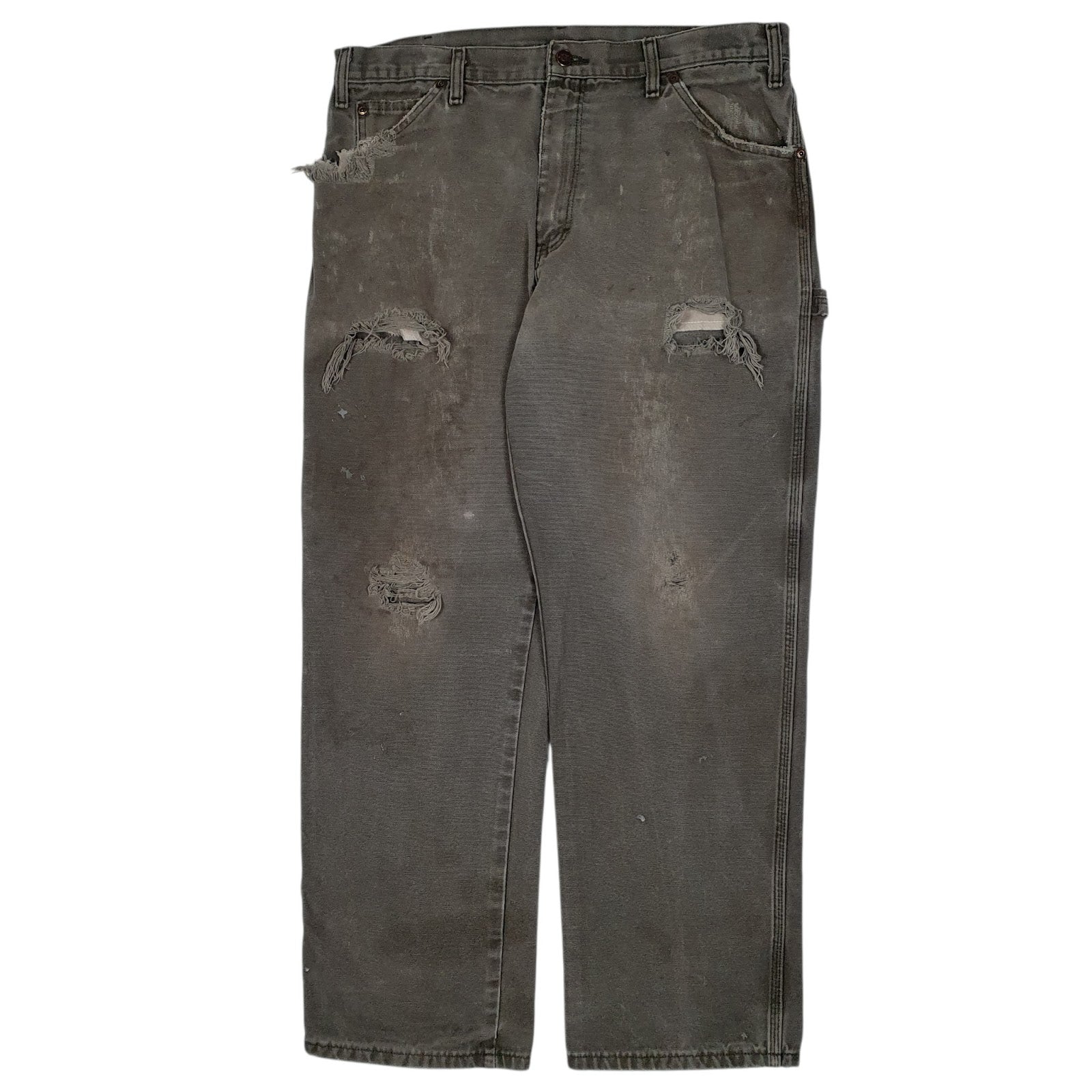 Mens Green Dickies  Carpenter Trousers