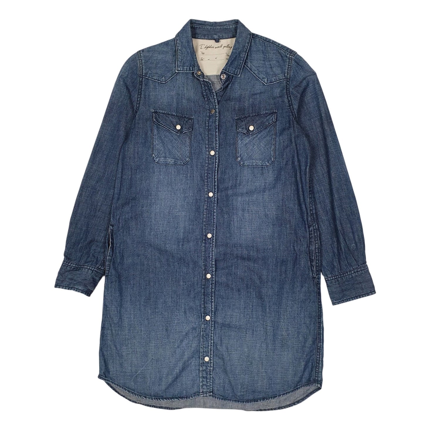 Womens Blue E Hyphen World Gallery Pd  Long Sleeve Dress