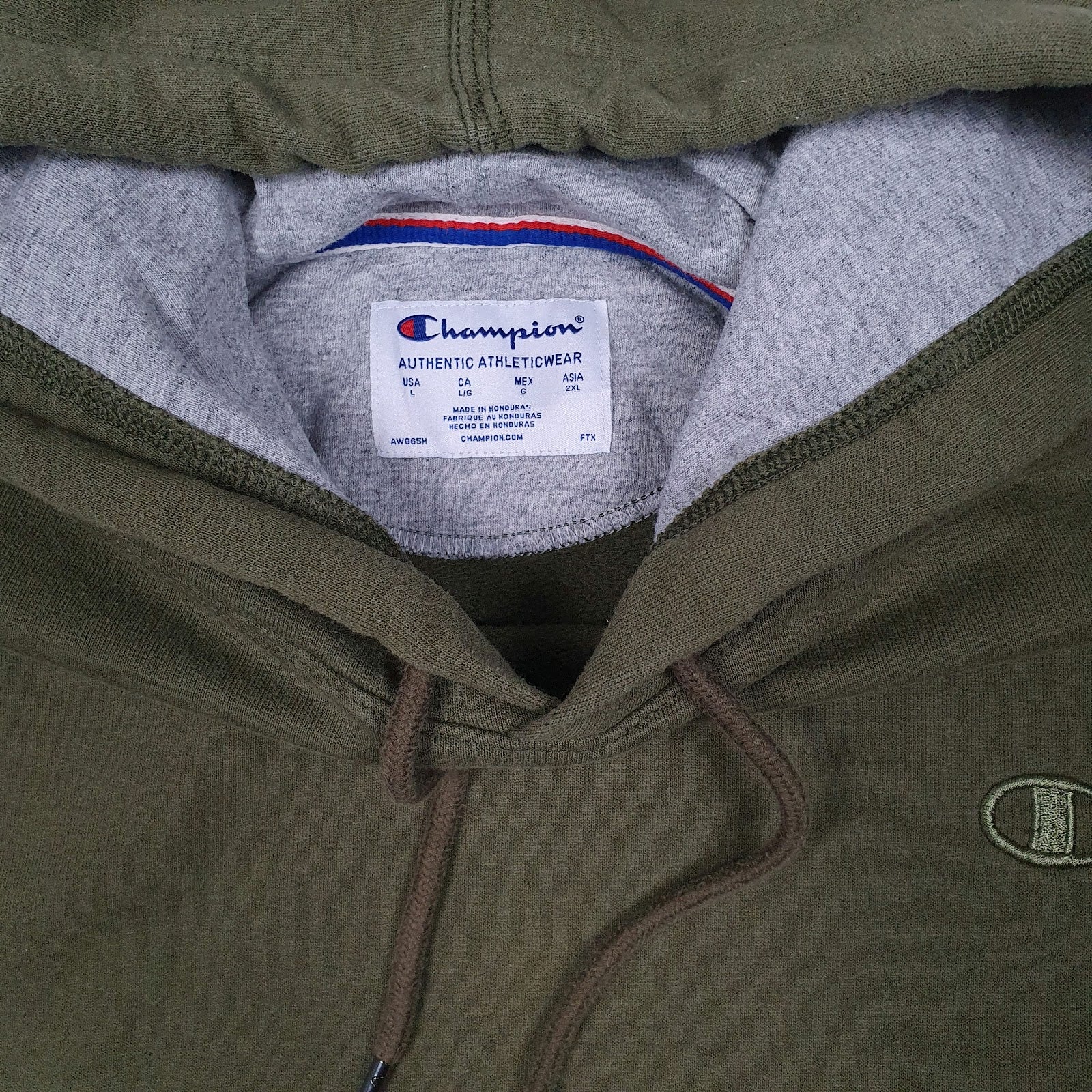 Mens Green Champion  Hoodie Jumper