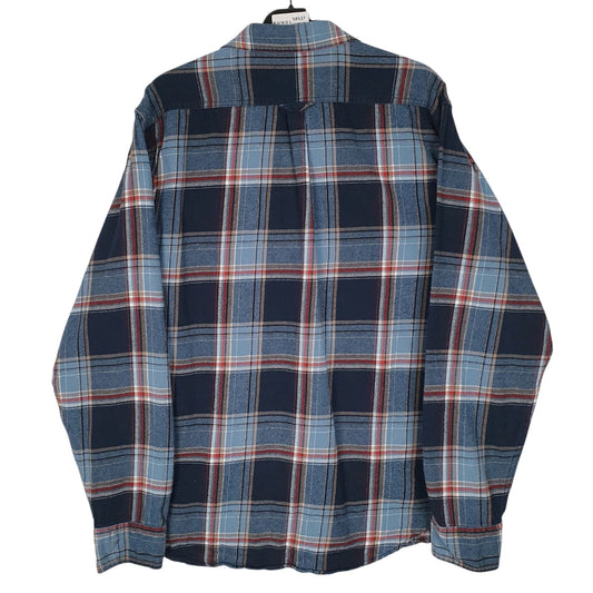 Mens Blue Eddie Bauer Flannel  Shirt