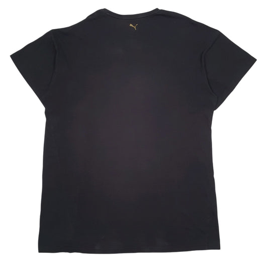 Mens Black Puma Spellout  T Shirt