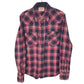Mens Black Wrangler Vintage Flannel Pre-Shrunk Long Sleeve Shirt