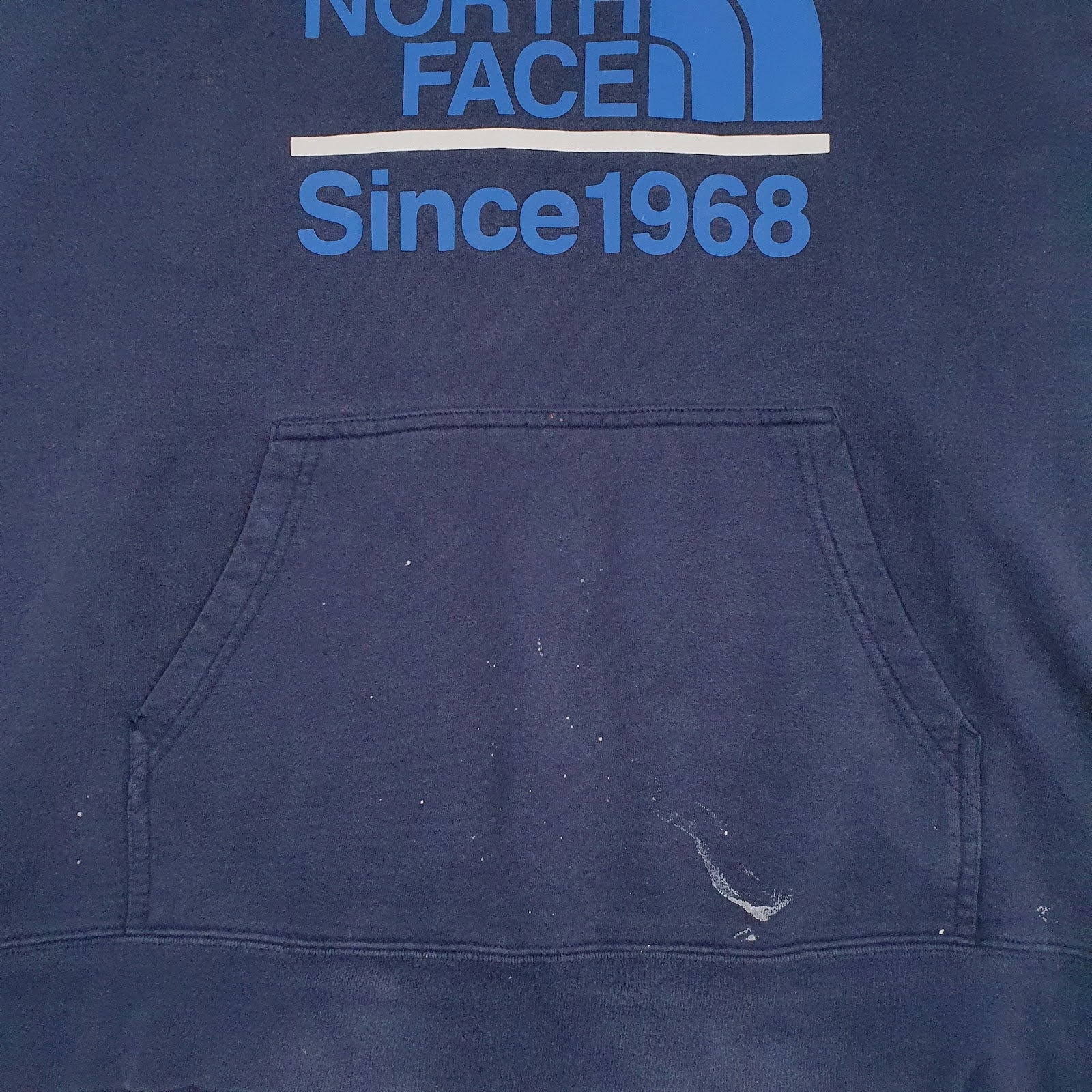 Mens Navy The North Face Spellout Hoodie Jumper