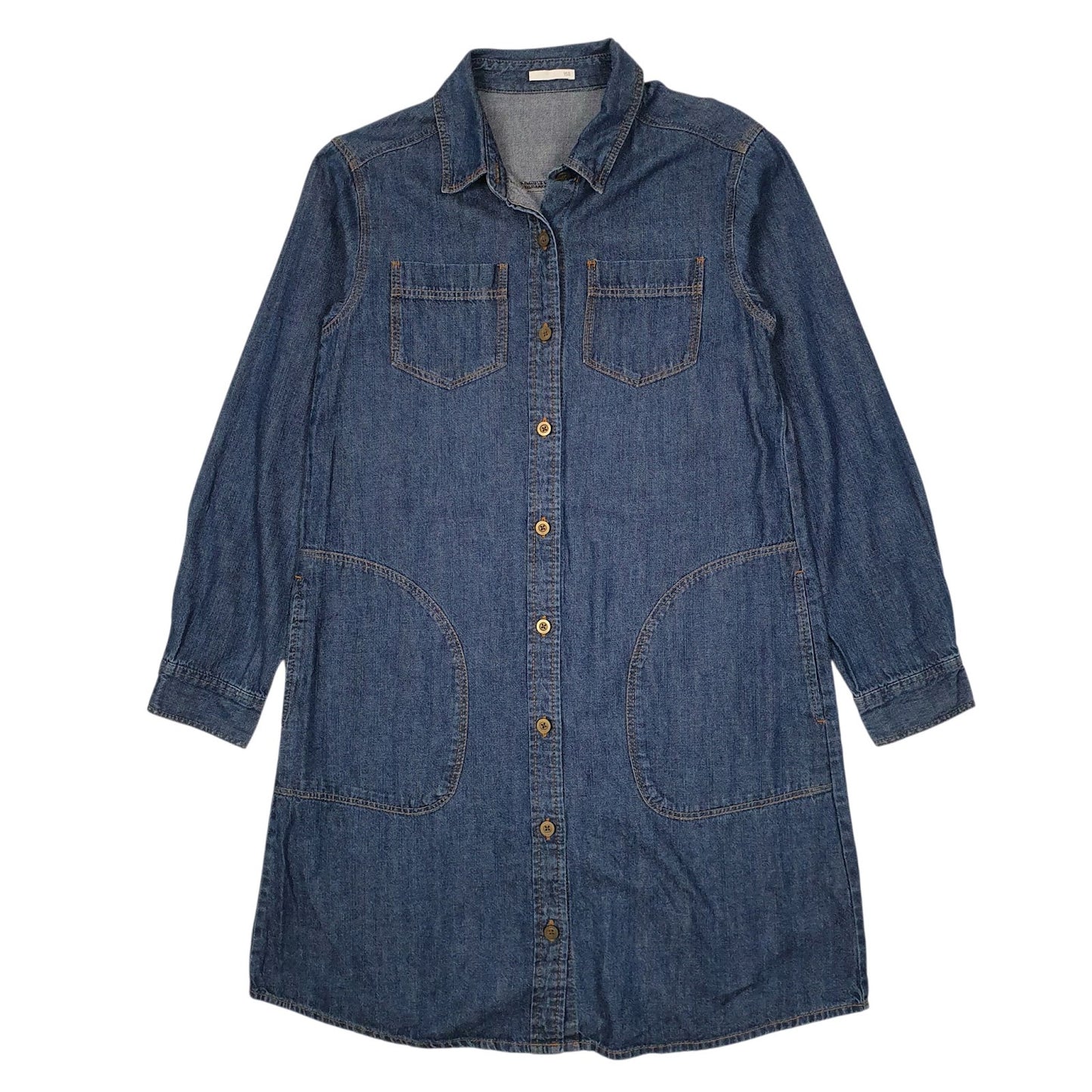 Womens Blue Gu  Long Sleeve Dress