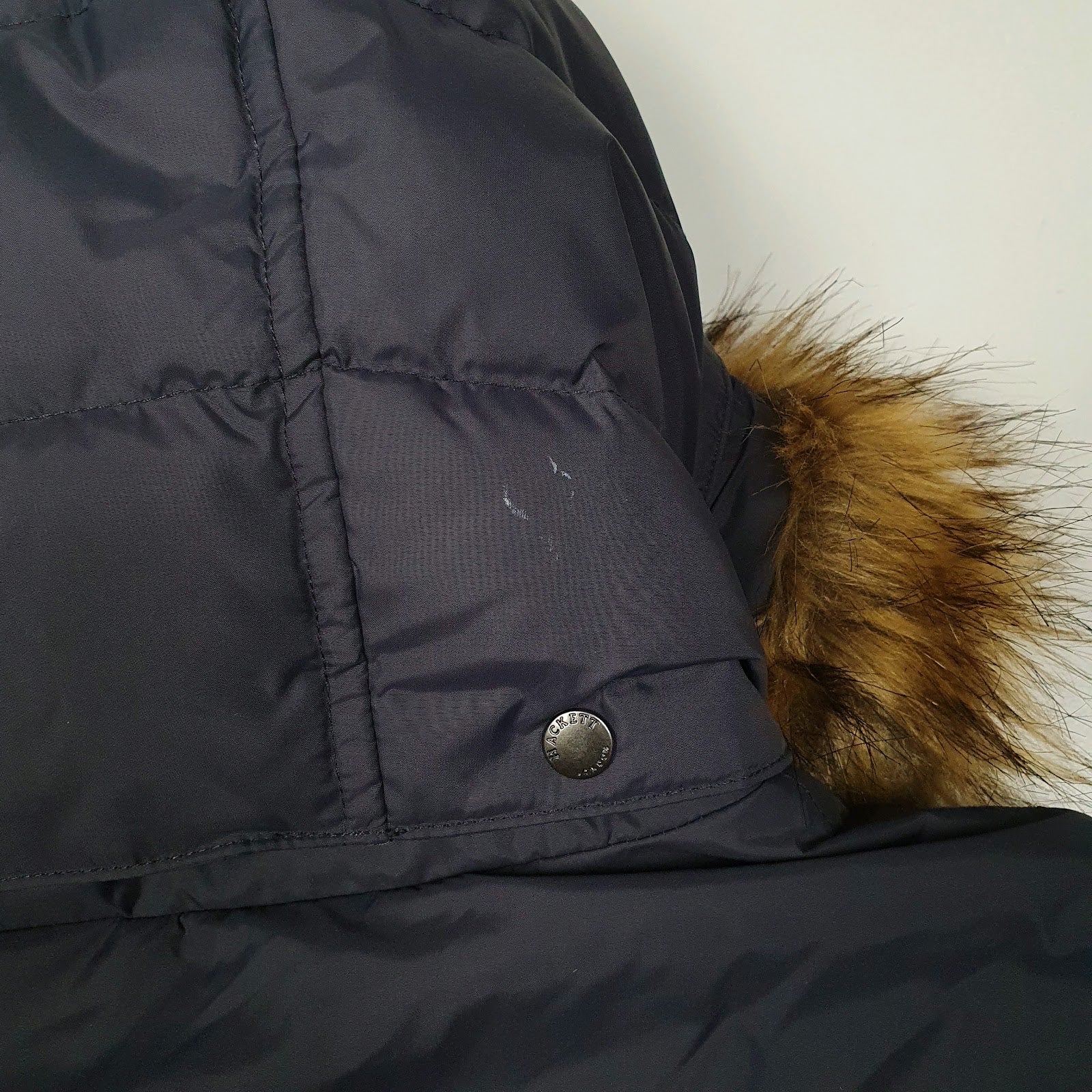 Mens Navy Hackett Parka  Coat
