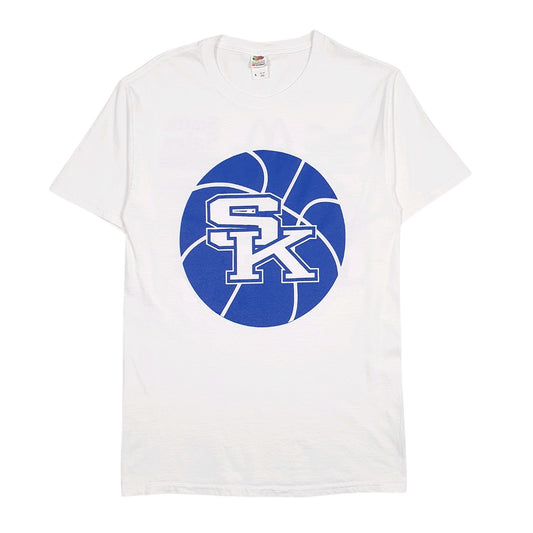 Mens White Fruit Of The Loom  Short Sleeve T Shirt