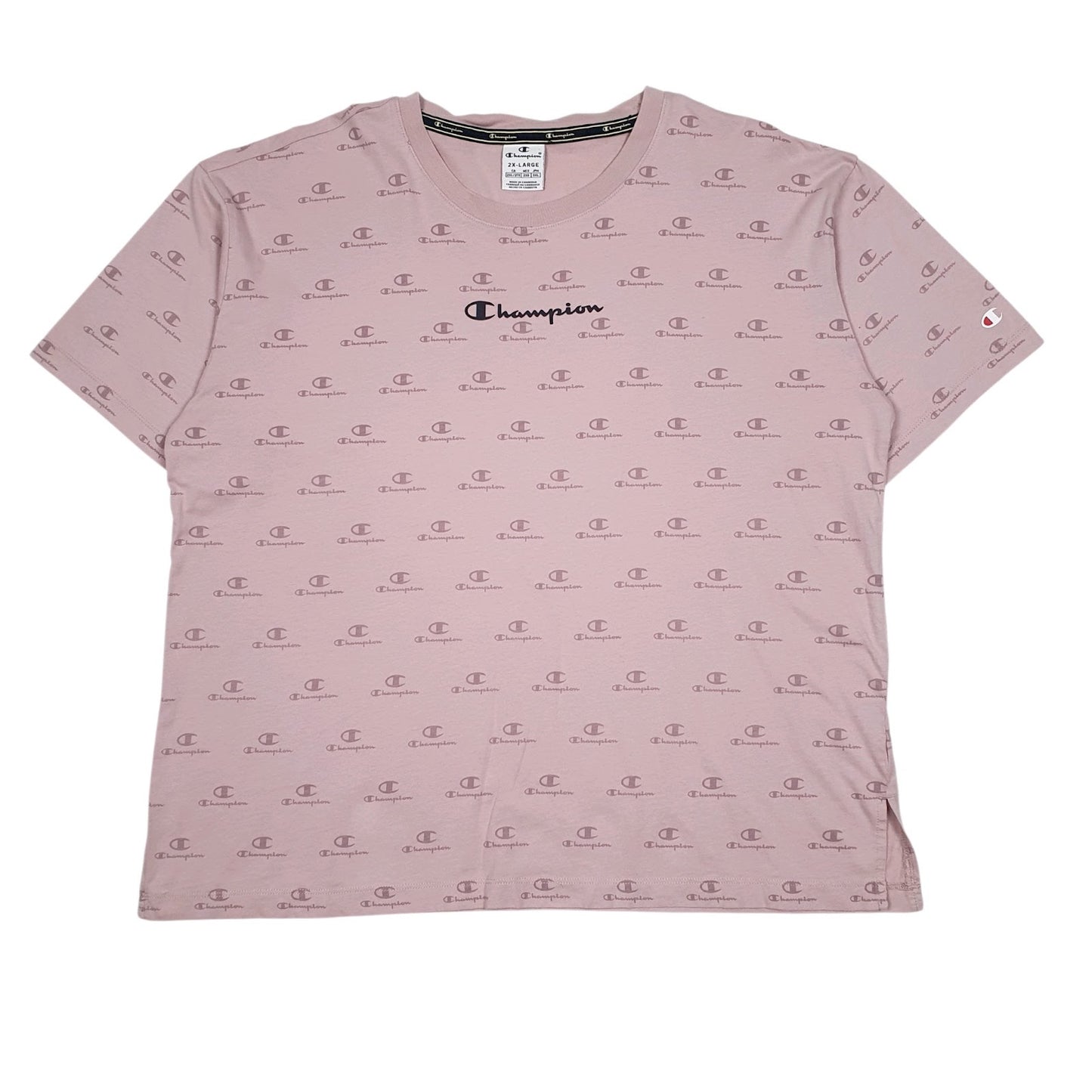 Womens Pink Champion  Short Sleeve T Shirt