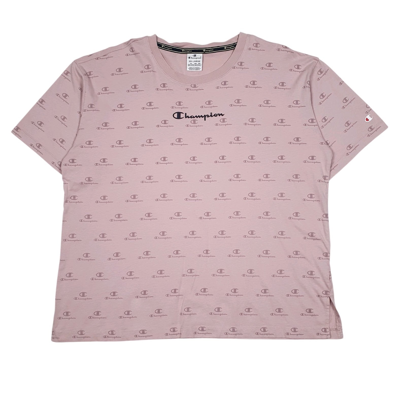 Womens Pink Champion  Short Sleeve T Shirt