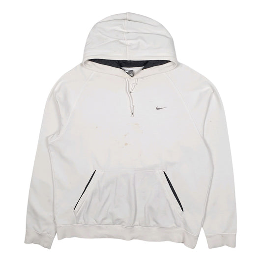 Mens White Nike Vintage 2000s Hoodie Jumper