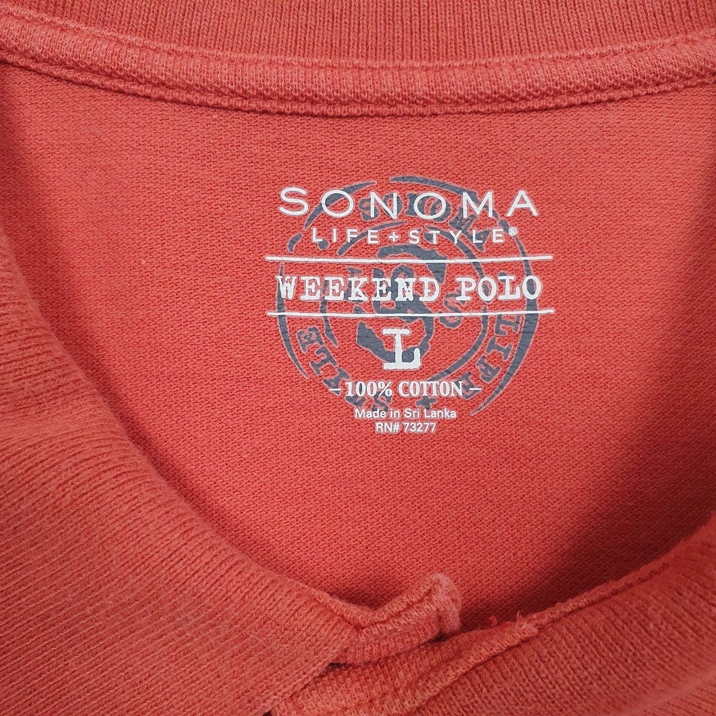 Mens Orange Sonoma   Polo Shirt