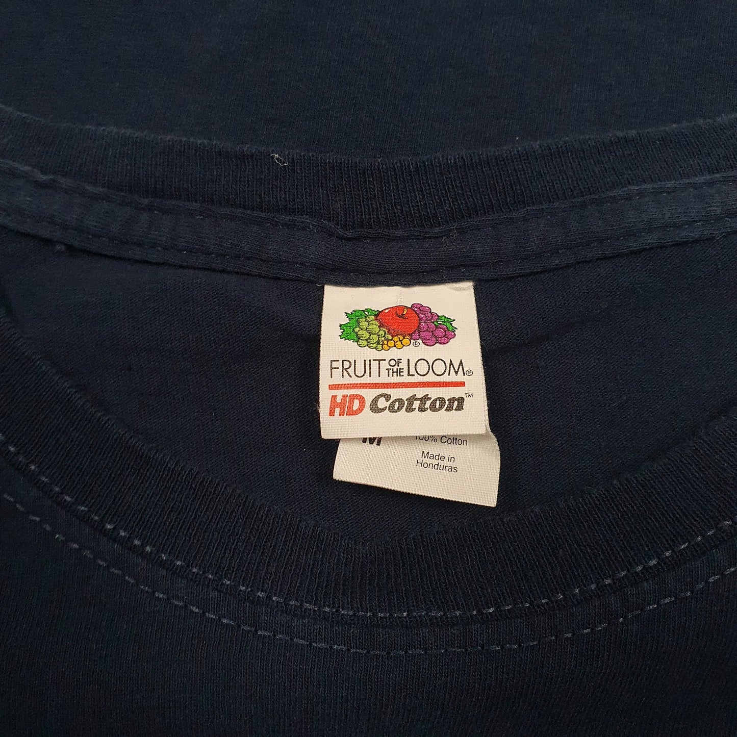 Mens Navy Fruit Of The Loom College  T Shirt