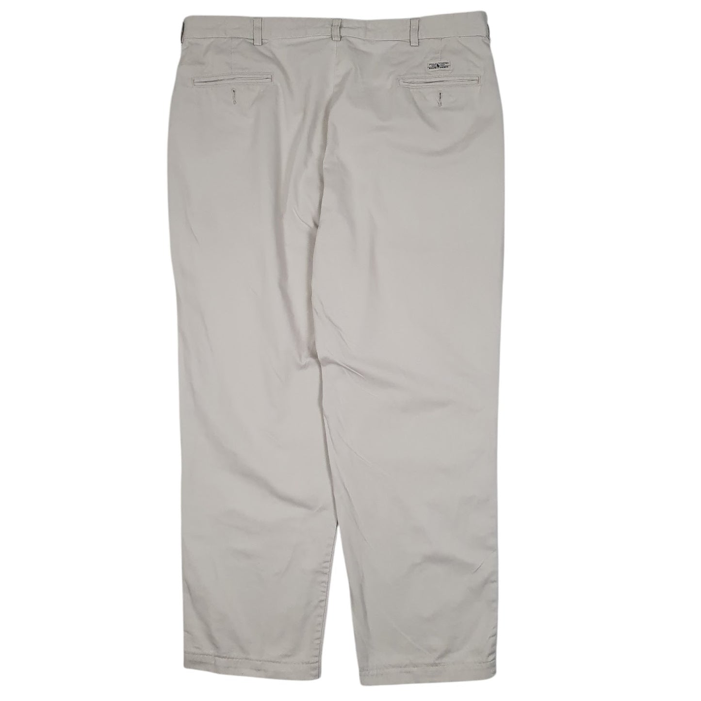 Mens Cream Polo Ralph Lauren Vintage 90s Hammond Pant Double Pleated  Trousers