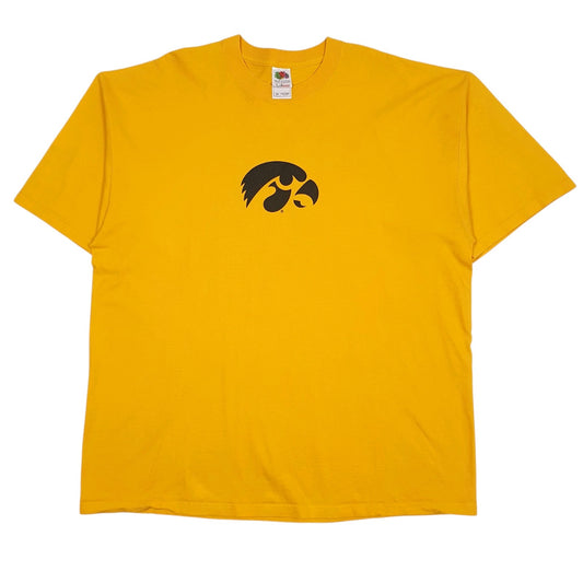 Mens Yellow Fruit Of The Loom  Short Sleeve T Shirt