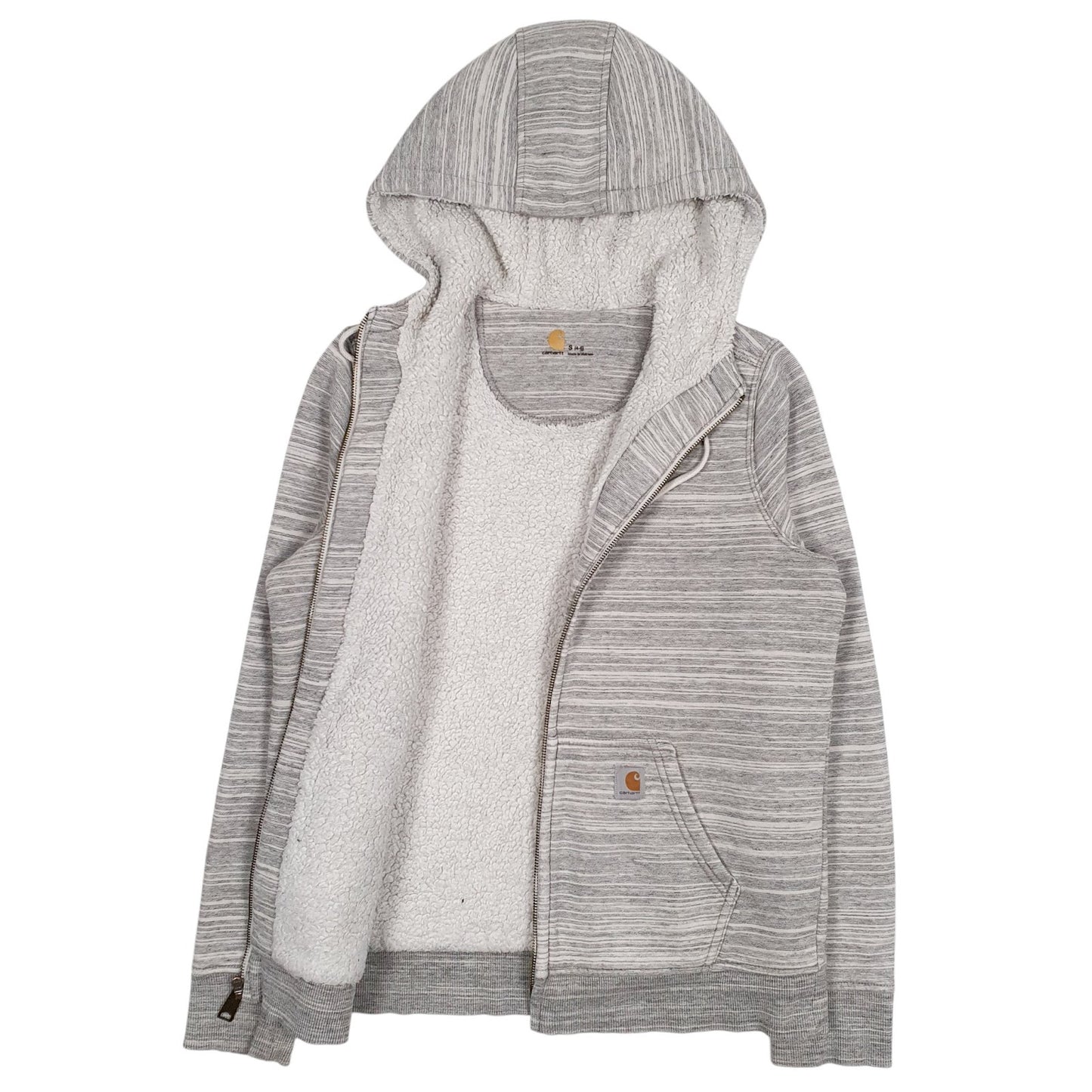 Womens Grey Carhartt Sherps lining Full Zip Jumper
