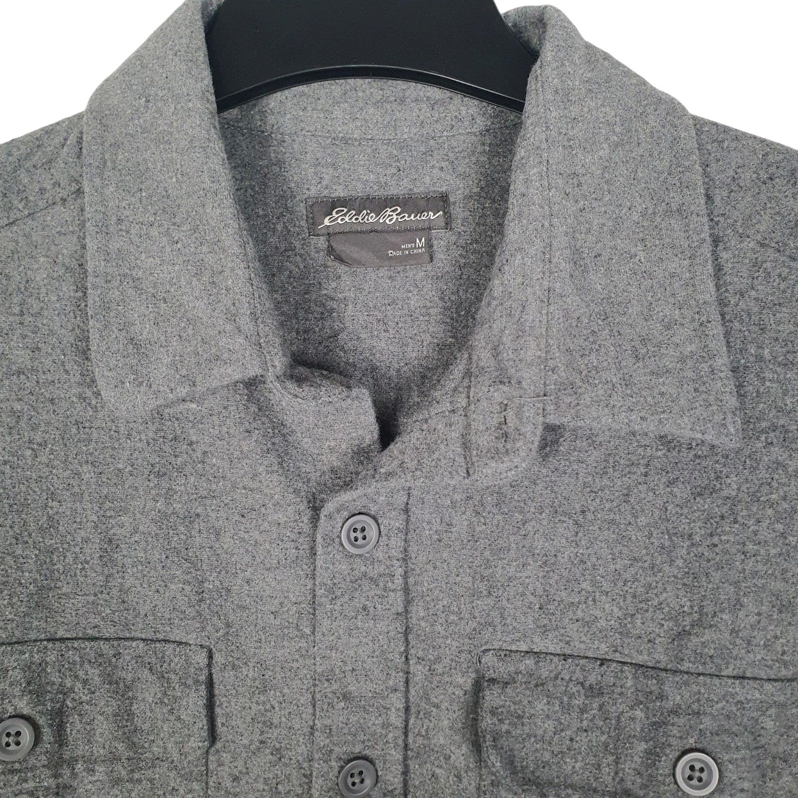 Mens Grey Eddie Bauer Chamois Heavyweight  Shirt