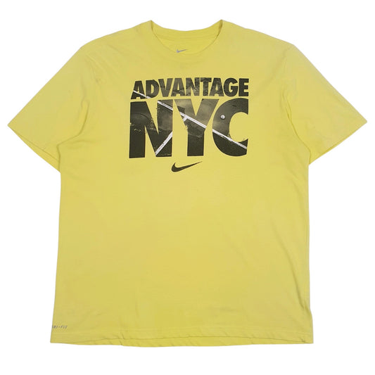 Mens Yellow Nike Dri-Fit Short Sleeve T Shirt