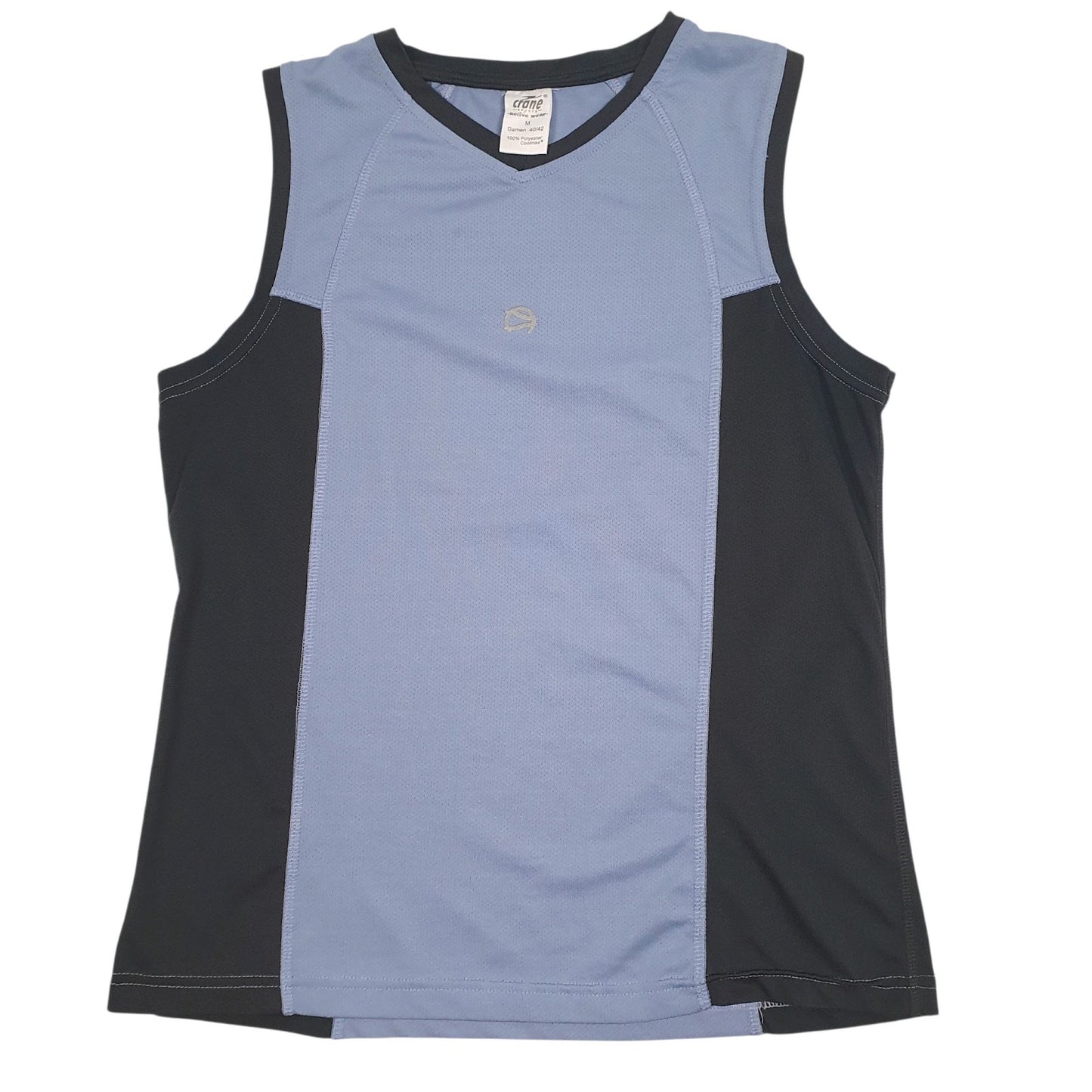Mens Blue Crane Sports Vest Coolmax Sleeveless T Shirt
