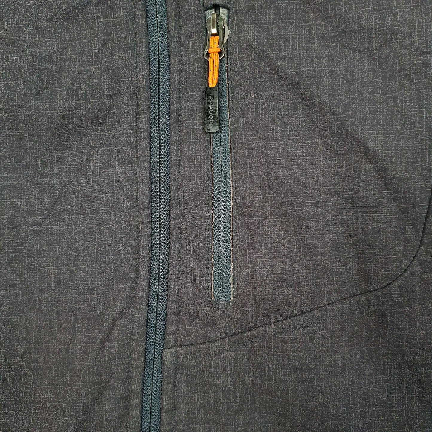 Mens Grey Reebok Windbreaker Hooded Hoodie Coat