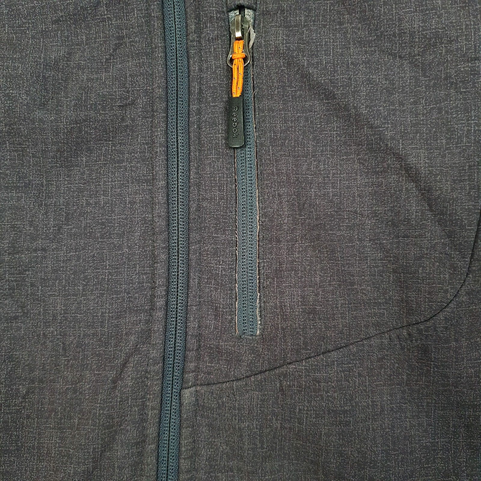 Mens Grey Reebok Windbreaker Hooded Hoodie Coat