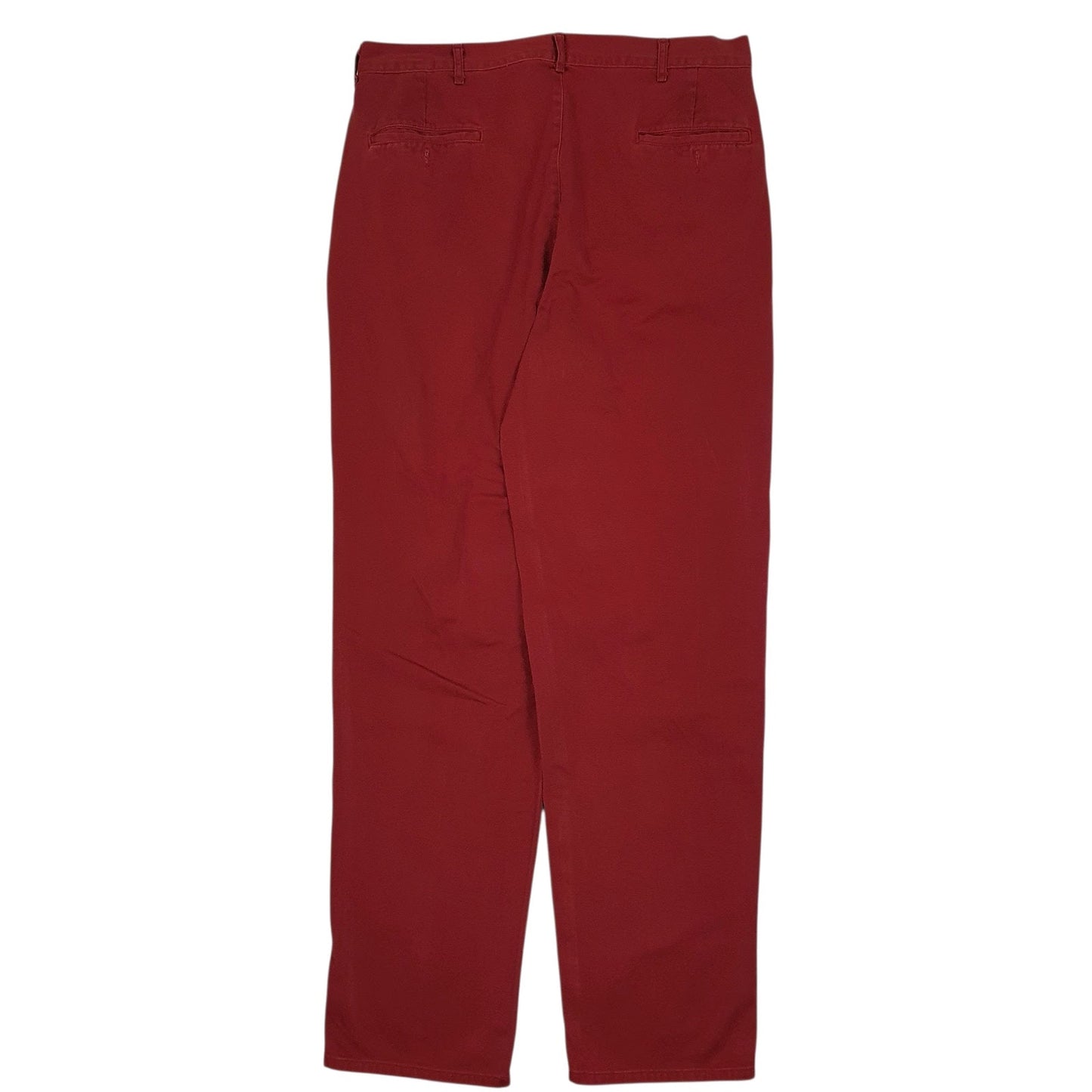 Mens Red Polo Ralph Lauren Vintage 90s Made In USA Pleated  Trousers