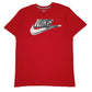 Mens Red Nike Spellout Short Sleeve T Shirt