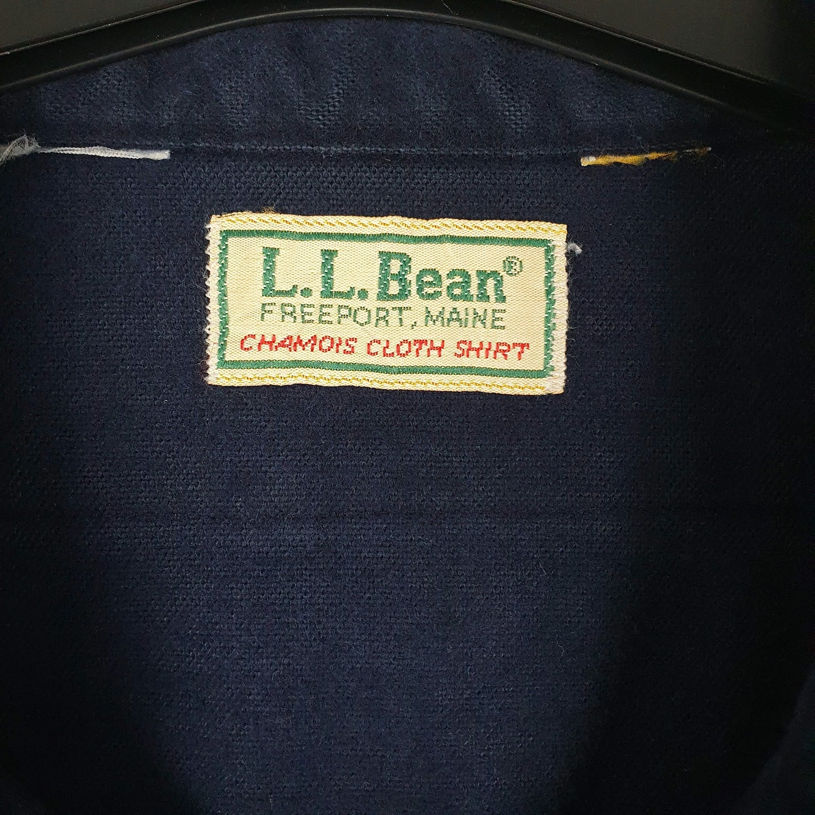 Mens Navy L.L.Bean Chamois  Shirt