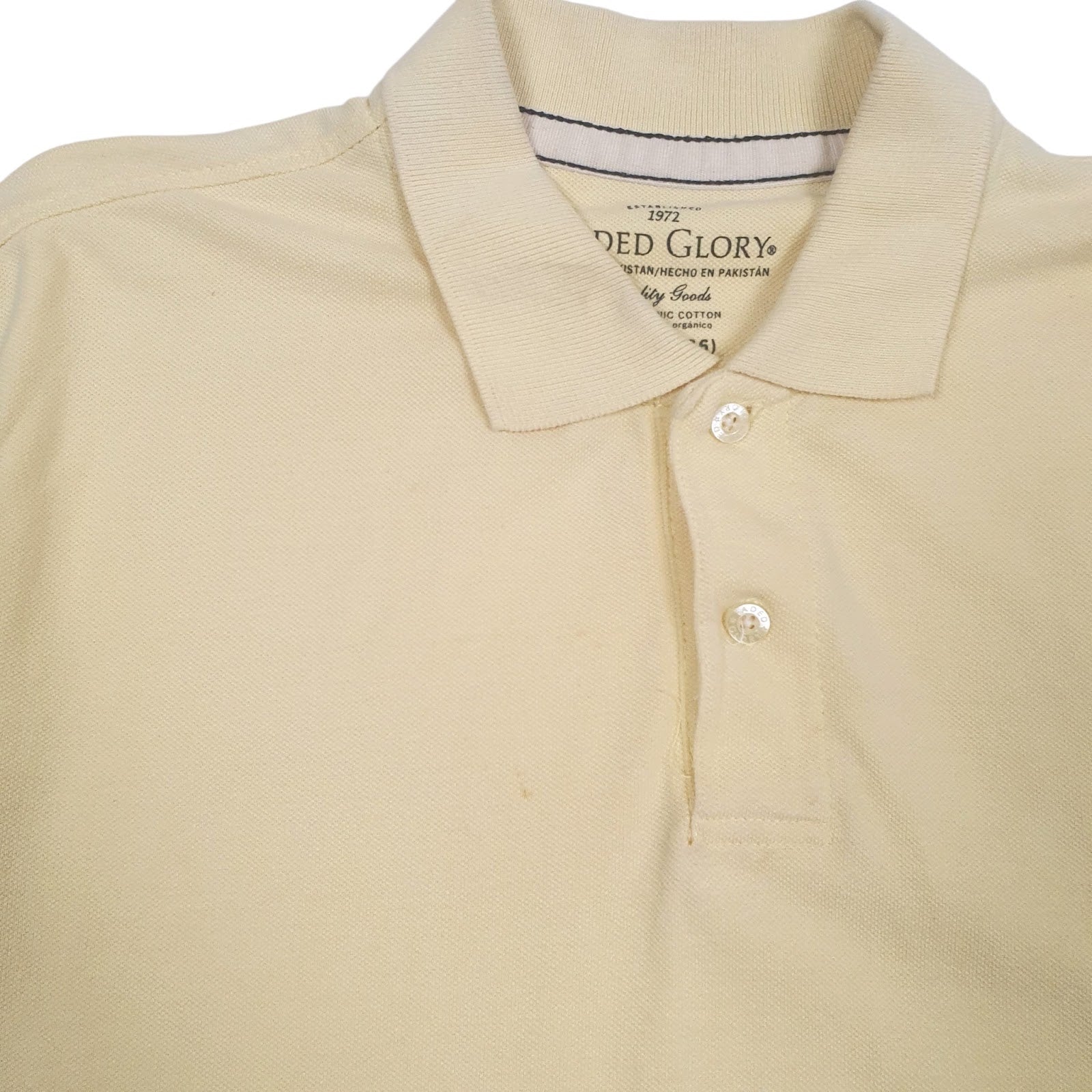 Mens Yellow Faded Glory   Polo Shirt