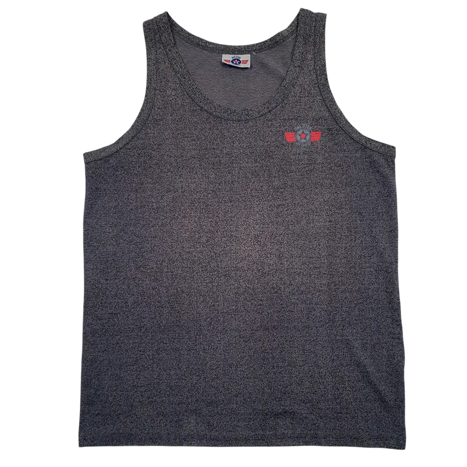 Mens Grey One Star Vest Sleeveless T Shirt