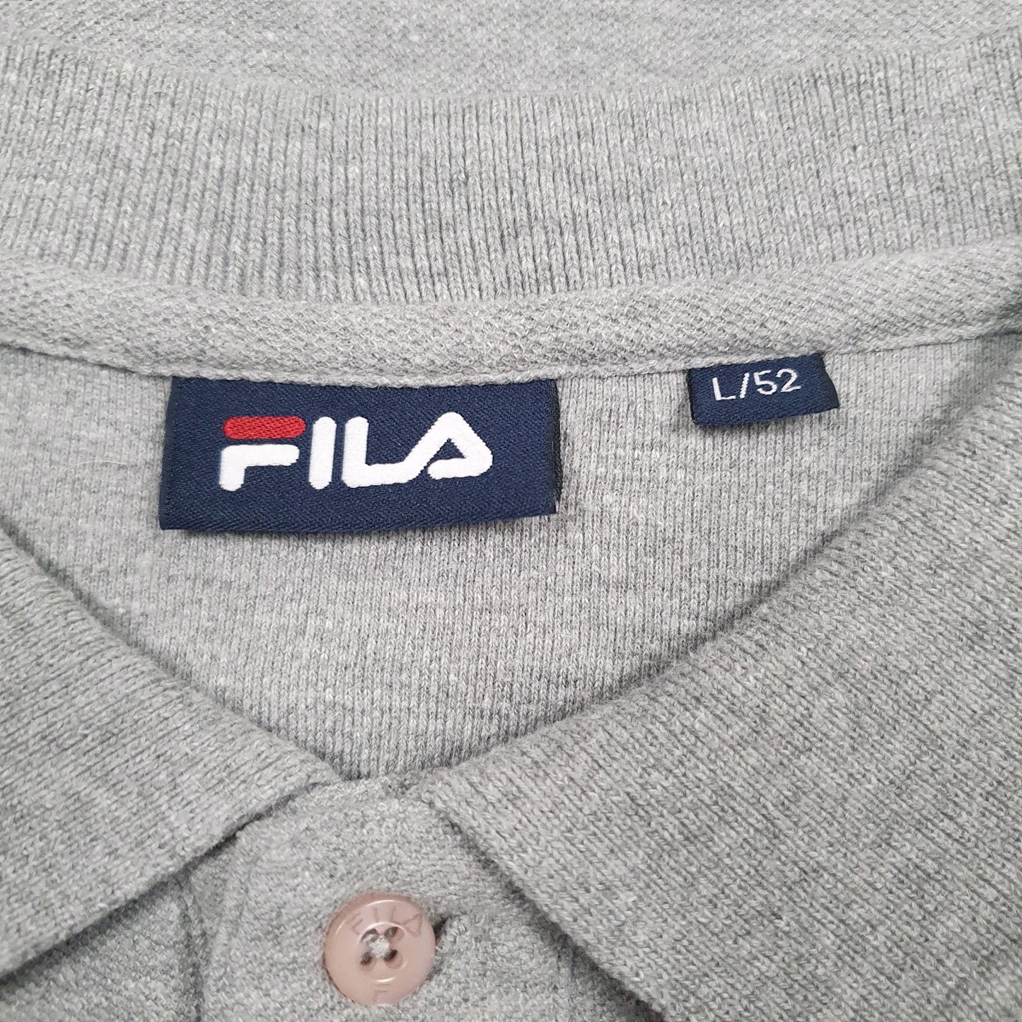 Mens Grey Fila   Polo Shirt
