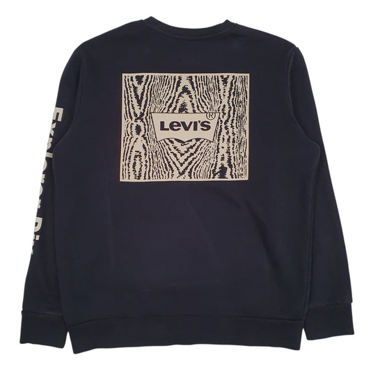 Mens Black Levis  Crewneck Jumper