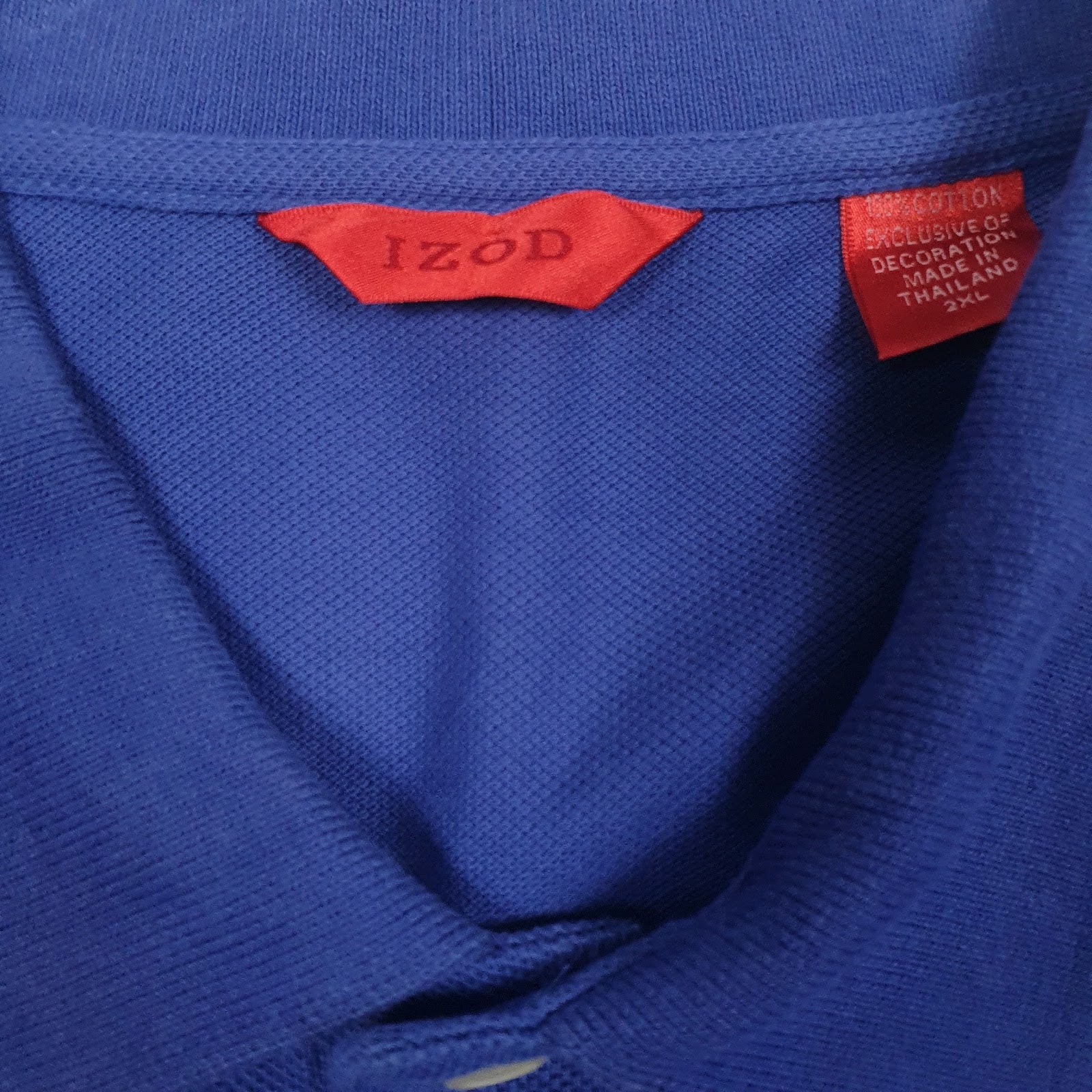 Mens Blue Izod   Polo Shirt