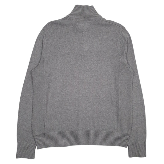 Mens Grey Tommy Hilfiger  Quarter Zip Jumper
