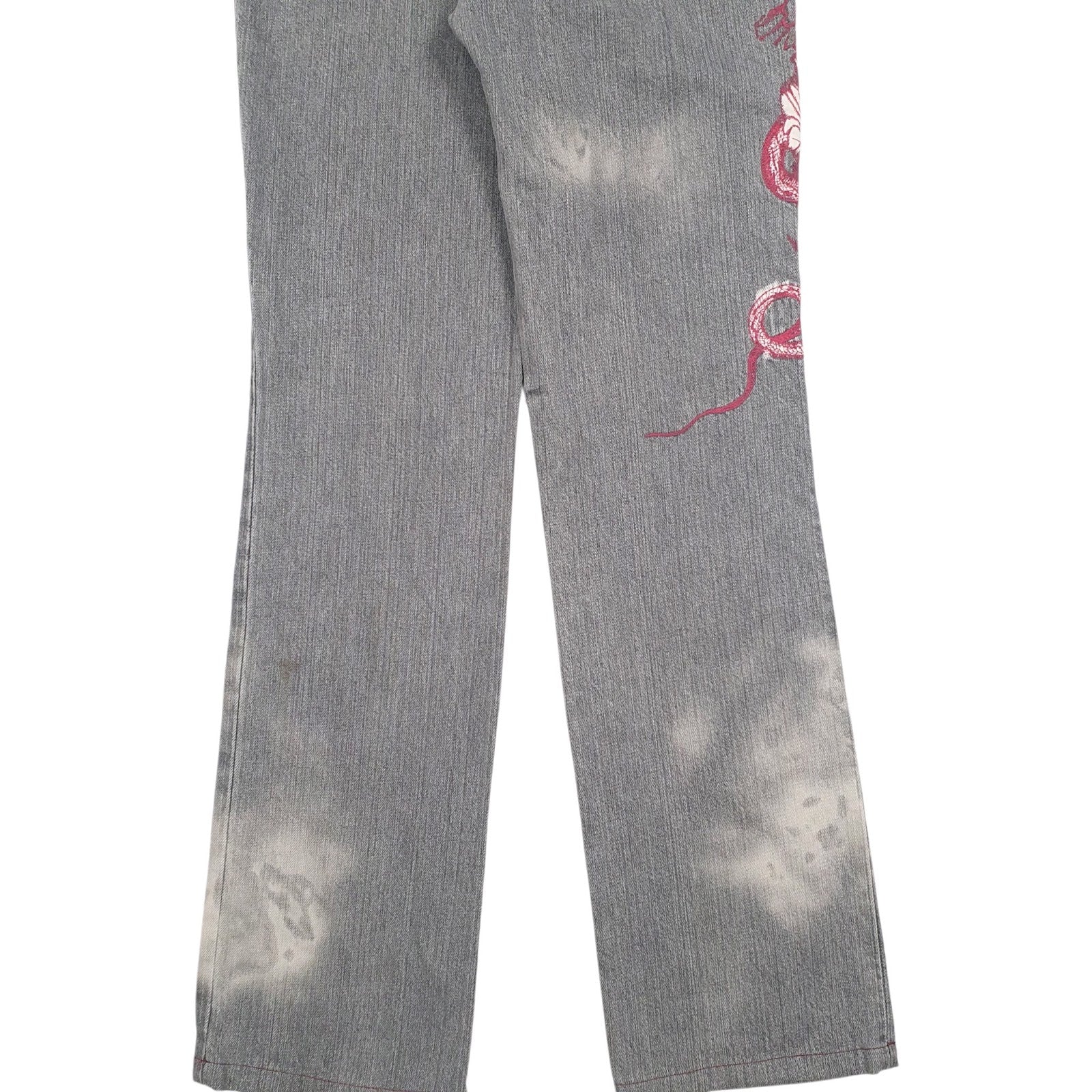 Womens Grey Cavalli Embroidered  Jeans