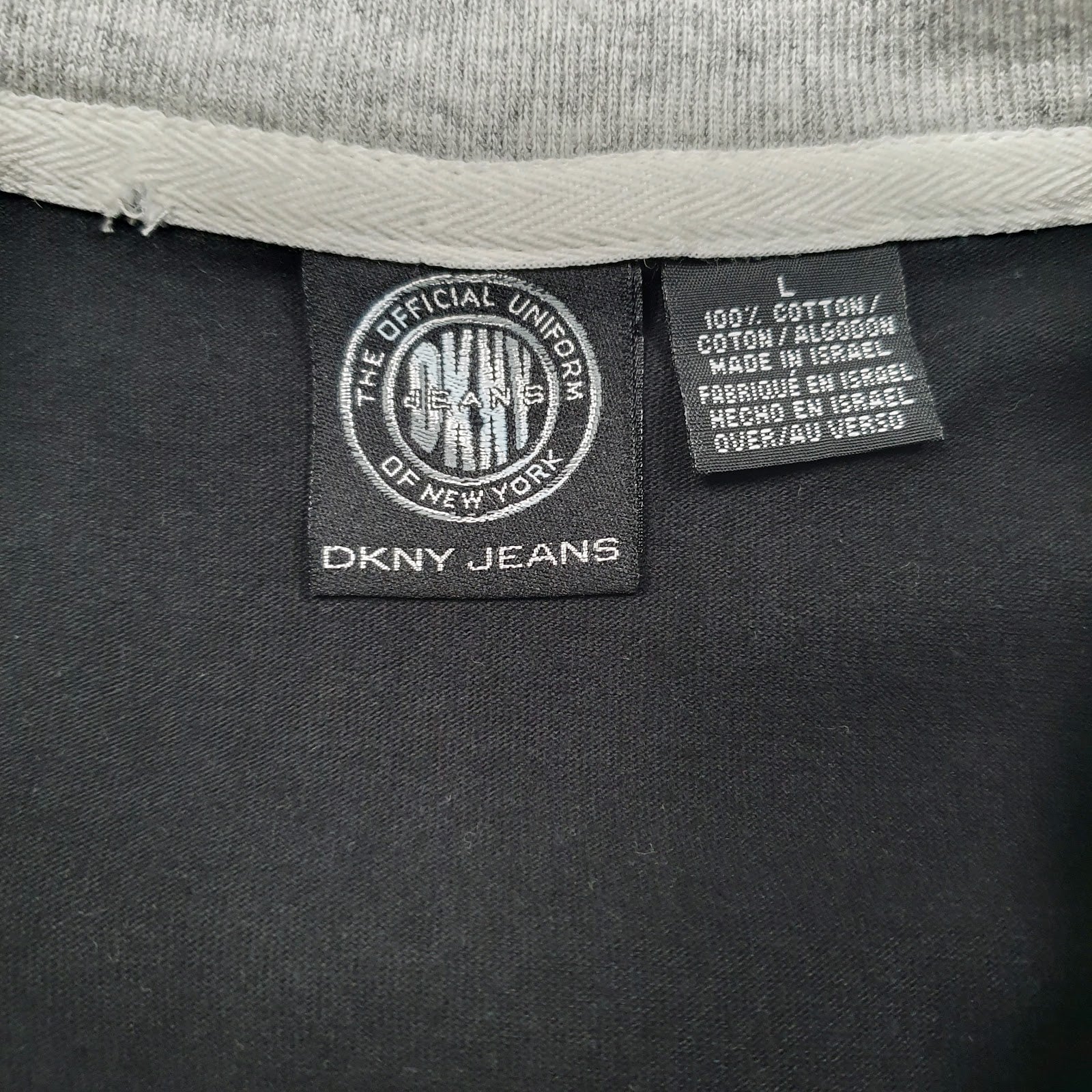Mens Black DKNY Vintage  T Shirt