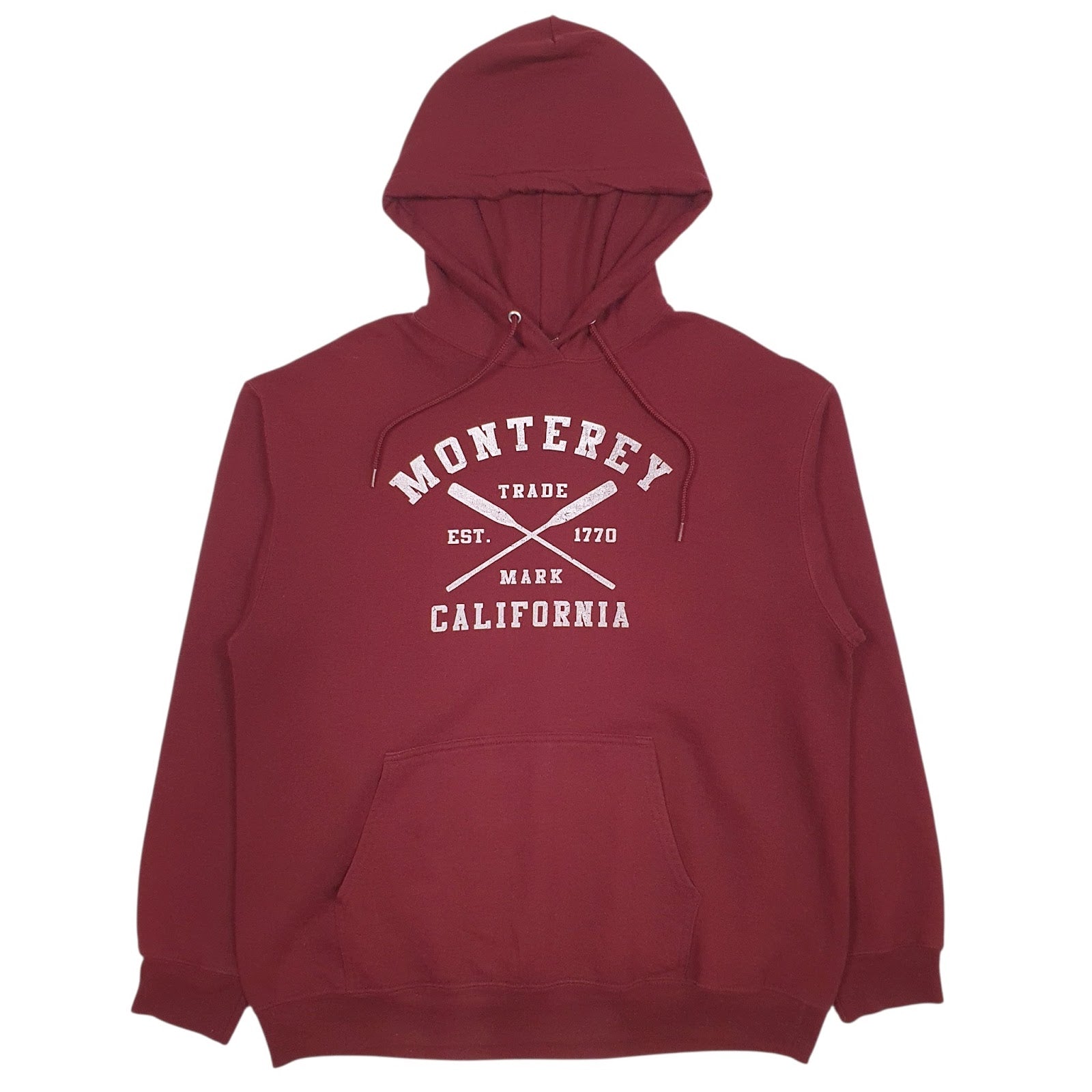 Mens Burgundy Port & Company  Hoodie Jumper