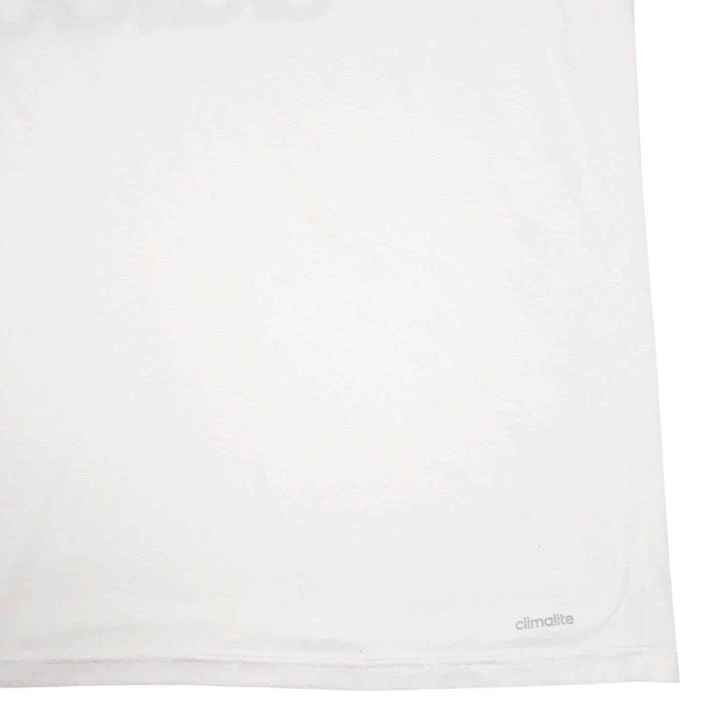 Womens White Adidas Spellout Climalite  T Shirt