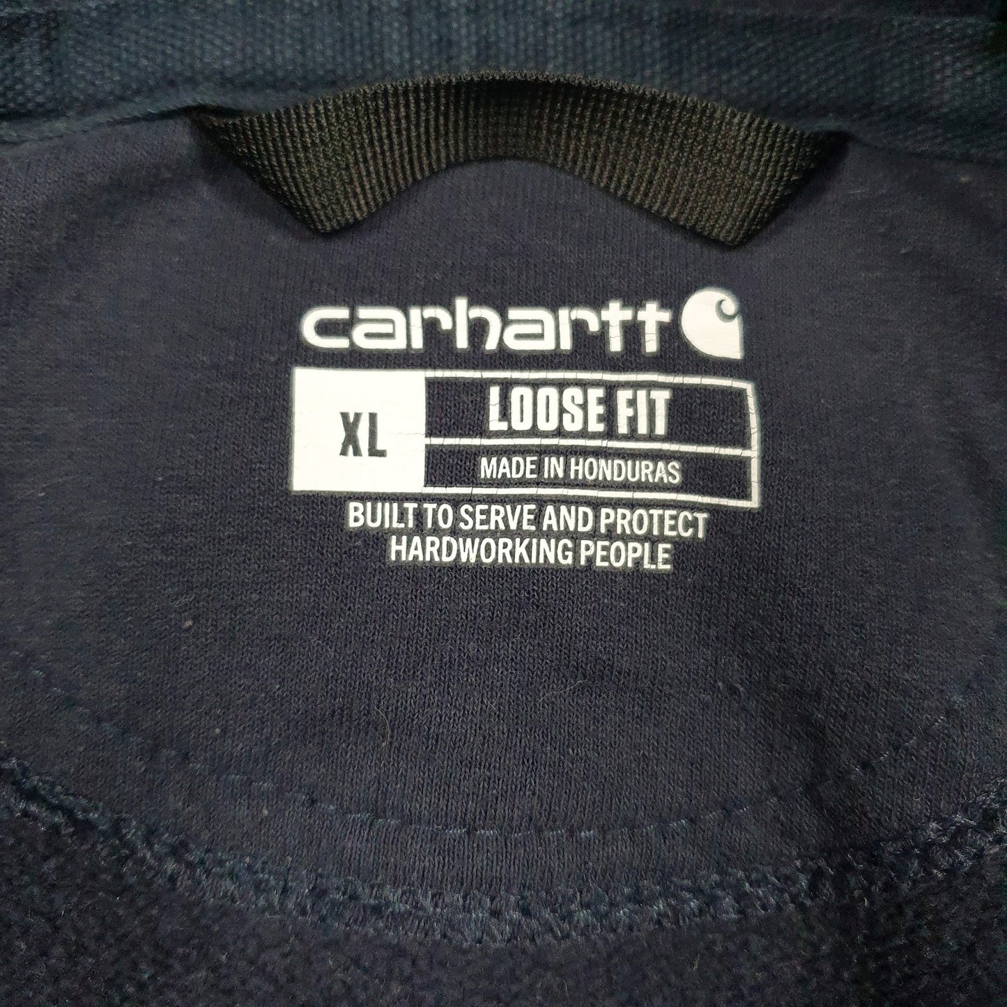 Mens Navy Carhartt Loose Hoodie Jumper