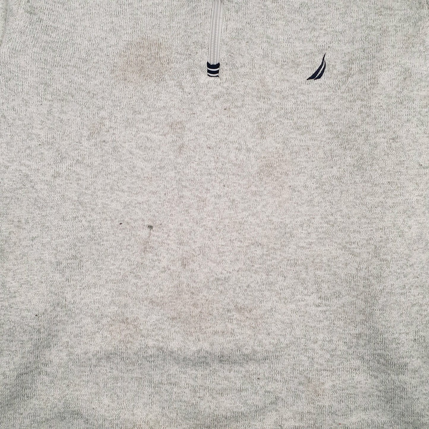 Mens Grey Nautica  Quarter Zip Jumper