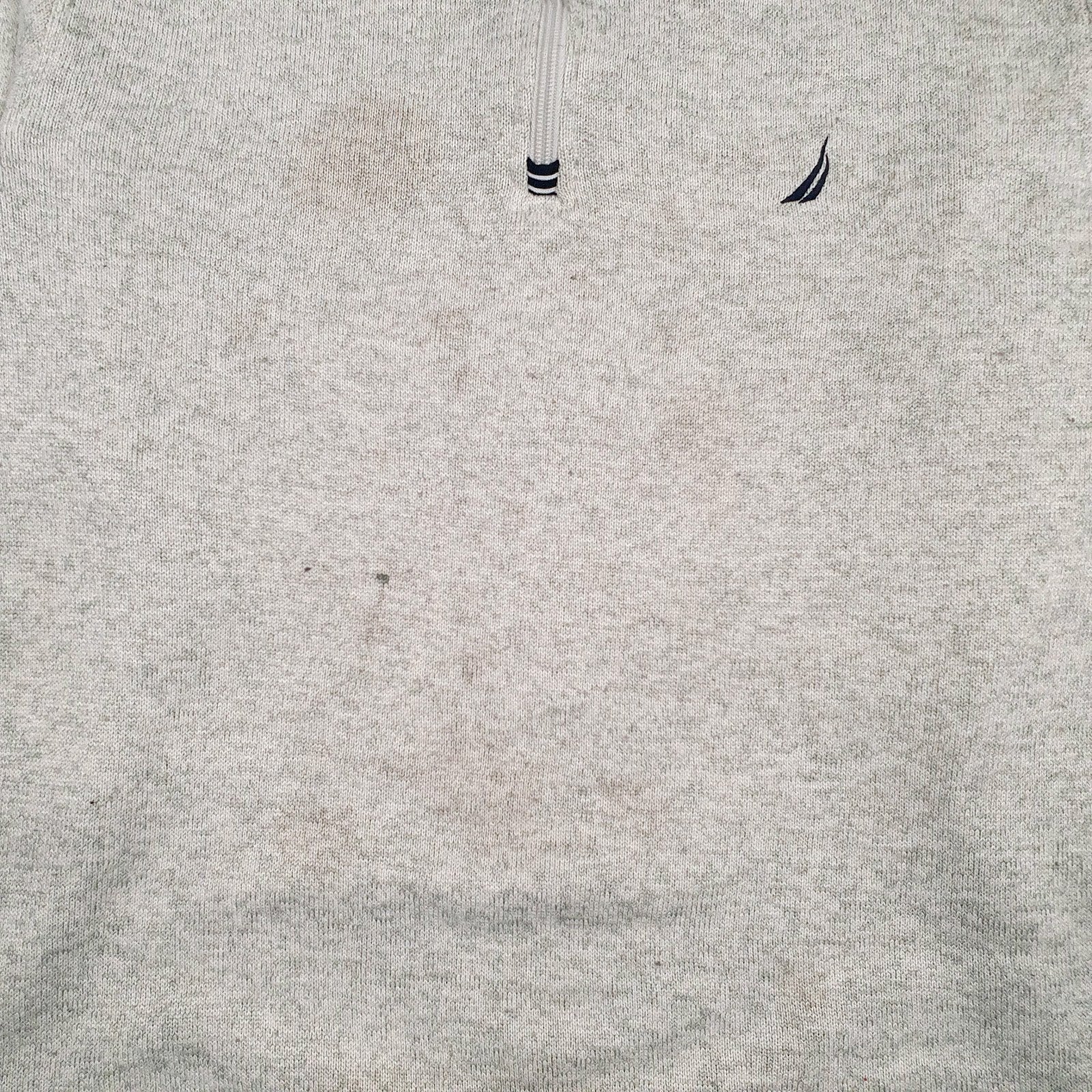 Mens Grey Nautica  Quarter Zip Jumper
