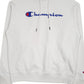 Mens White Champion Spellout Hoodie Jumper