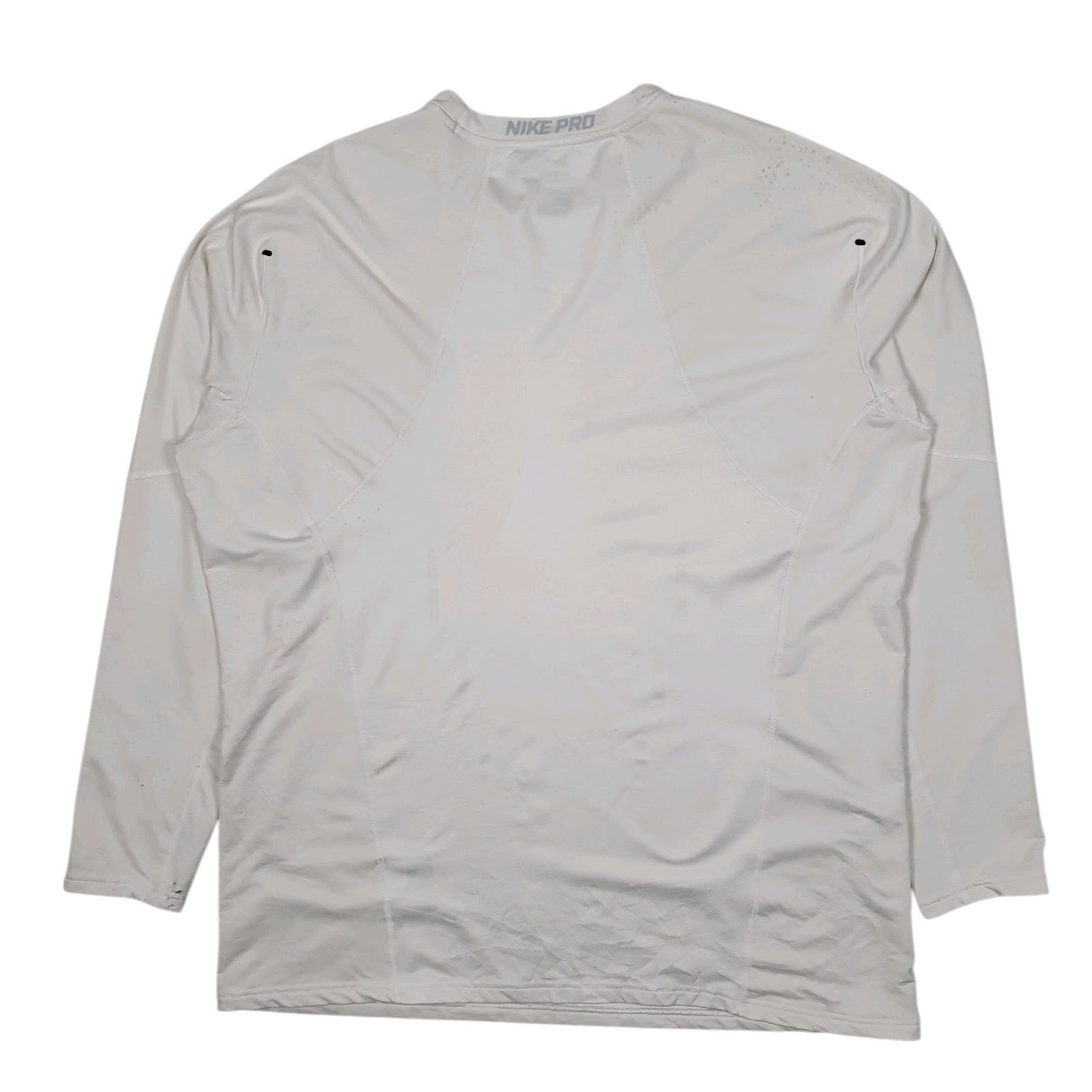 Mens White Nike Pro Hyperwarm Hoodie T Shirt