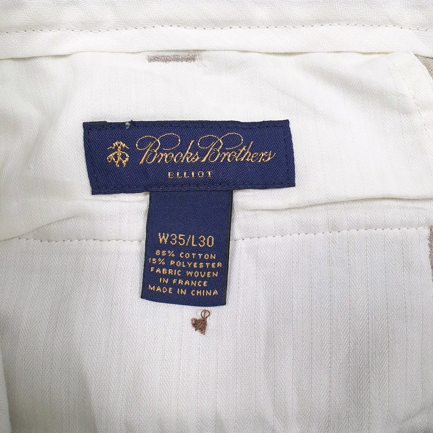 Mens Brown Brooks Brothers Elliot Pleated  Trousers