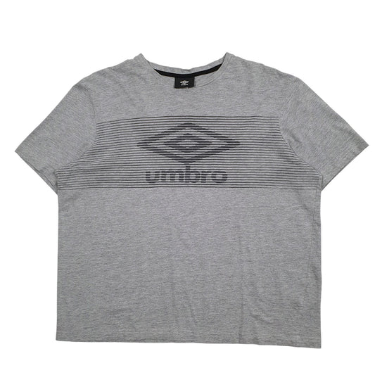 Mens Grey Umbro  Short Sleeve T Shirt