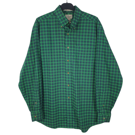Mens Green L.L.Bean  Long Sleeve Shirt